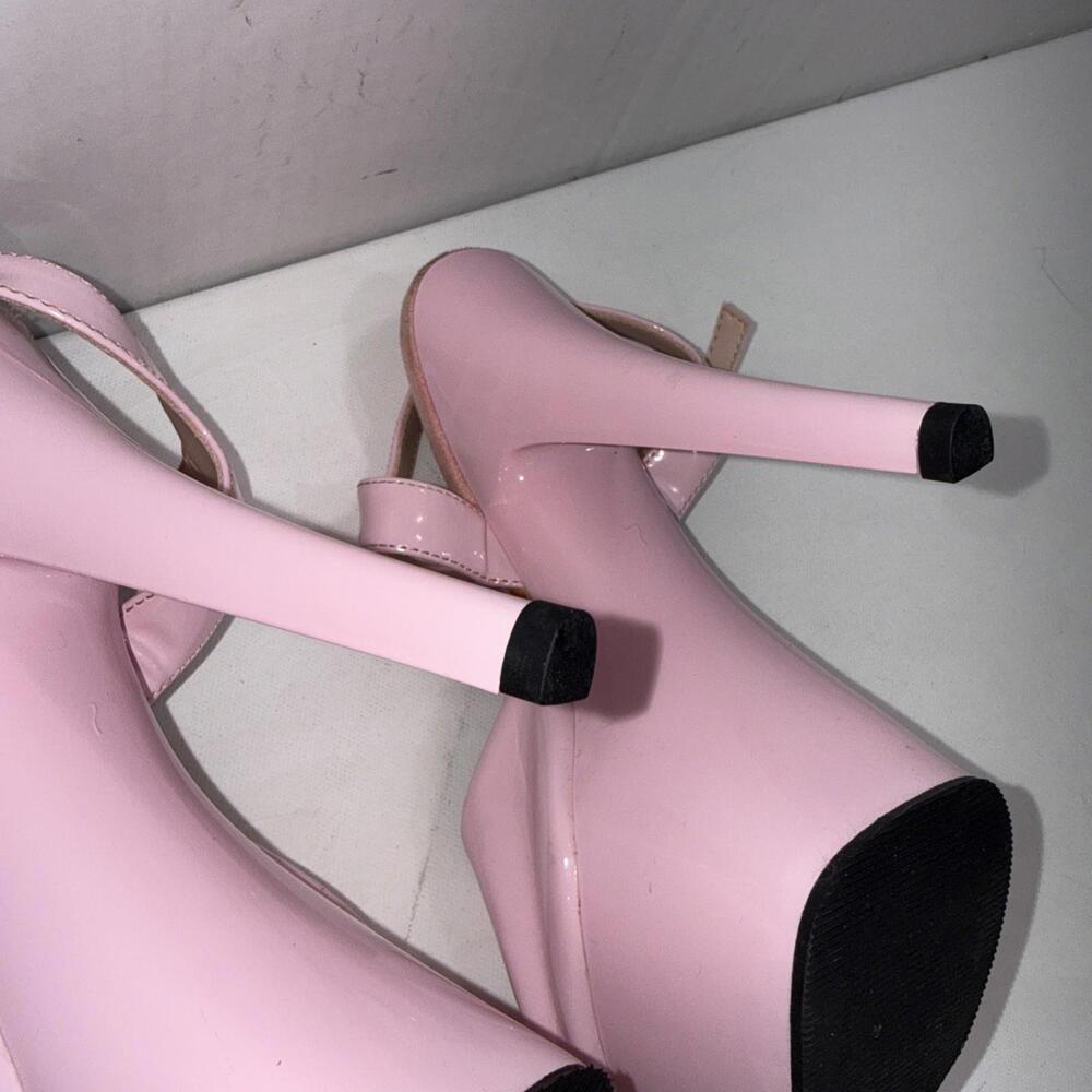 Pleaser KISS Heels Pink Platform Ankle Strap Stilettos Stripper Dancing Shoes 7 - Picture 10 of 15